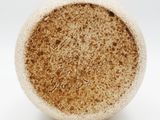 an image of a close up of a white and brown object