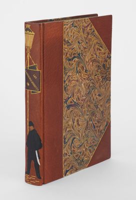 un vieux livre avec l'image d'un homme dessus