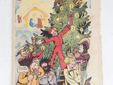 an old comic book with an image of a christmas tree