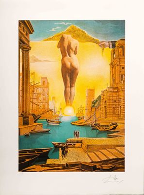 une image représentant un tableau où l'on voit un homme debout au-dessus d'une étendue d'eau