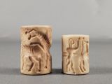 paire de tabatières chinoises en ivoire sculpté