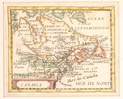 an old map of the british and canadian provincess