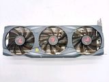 a close up of a video card with three fans