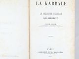 an open book with a black and white title on it