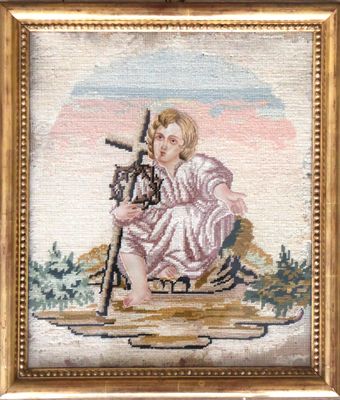 une image représentant un tableau d'une jeune fille tenant un pistolet