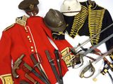 a lot of military items that are on a table