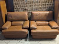 Paire de fauteuils cuir - Dim. 105 x 98 cm (photo 4)
