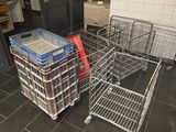 a cart that is sitting in the middle of the floor