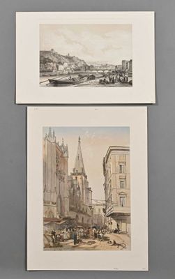 Lyon XIXème siècle. Deux lithographies: - Photo 1
