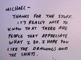 a note written on the wall of a bathroom