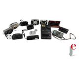 many different types of cameras that are on display