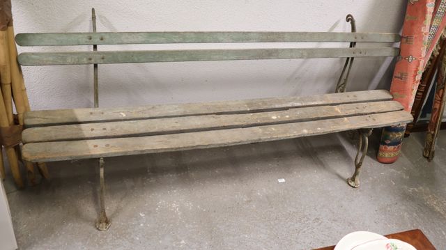 Banc de jardin piètement fonte L : 198