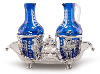 HUILIER-VINAIGRIER et ses bouchons en argent, VERSAILLES 1764-1774 par