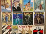 the covers of comics are lined up on the floor