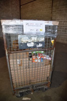 a cart that has a lot of boxes on top of it