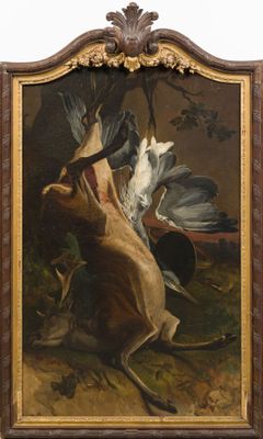 an image of a painting of a dead bird on a table