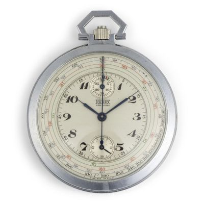 a silver pocket watch with a white face on a white background