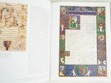 an open book with a picture of a man and a woman on it