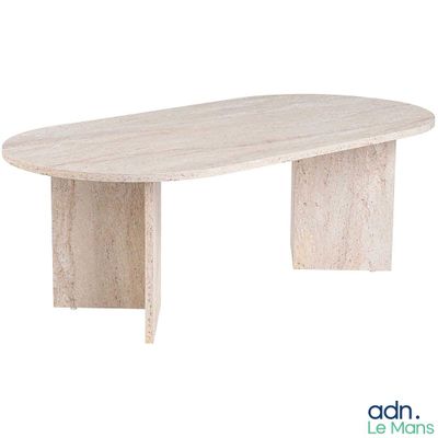une photo d'une table en marbre au plateau incurvé