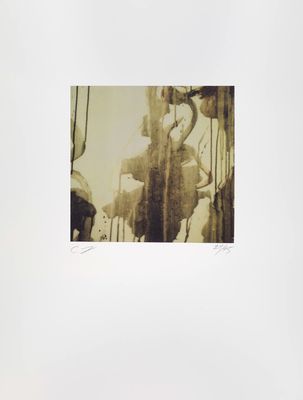an old photo of a man standing on a boat in the water