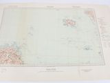 an old map of the british antarctic islands on a table