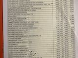 a paper with a list on it on a table