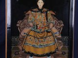 an image of a painting of a woman sitting on a chair