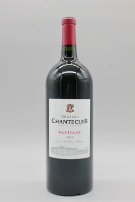gros plan d'une bouteille de vin rouge sur fond blanc