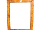 wooden picture frame isolated on white background with clipping for text