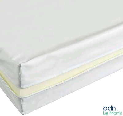 un gros plan d'un matelas recouvert d'une housse blanche