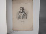 an old picture of a man with a beard in a white frame