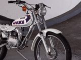 a motorcycle that is parked in a parking lot