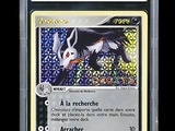 a close up of a card with a picture of a bird on it