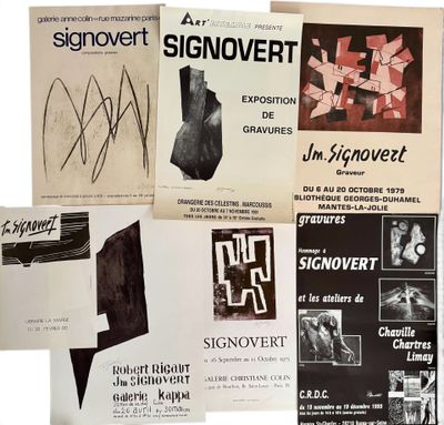 plusieurs affiches représentant divers types d'œuvres d'art, exposées sur une surface blanche