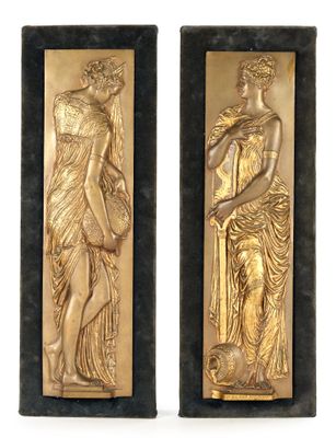 pair of art deco bookends in bronze and black marble