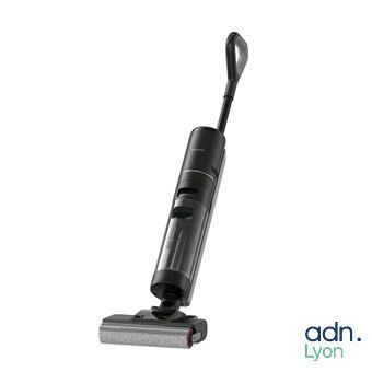 a close up of a cordless vacuum cleaner on a white background