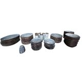 an image of a bunch of plates that are sitting on a table