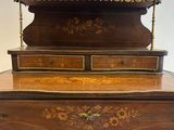 an image of a wooden desk with a drawer on top of it