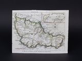une vieille carte des îles britanniques et irlandaises sur fond noir