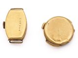 an image of a gold watch and a gold watch on a white surface