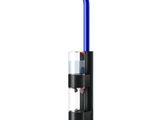 a vacuum cleaner with a blue handle and a black handle