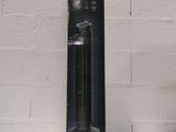 an image of a black tower fan sitting on top of a white counter