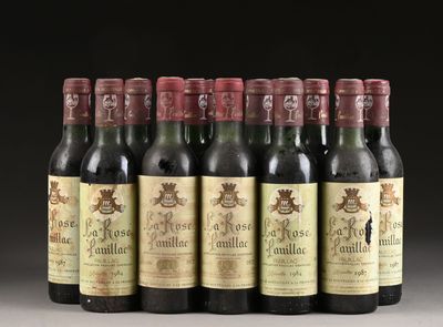 six bouteilles de vin sont alignées dans une rangée