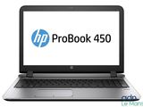 L'ordinateur portable HP ProBook 450 est ouvert sur un fond blanc