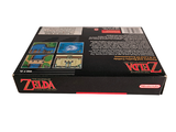 the legend of zelda box is open on a white surface