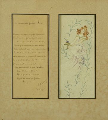 S.HENNIQUE (XXe). La Mademoiselle Carmen Forte. Poème manusc…