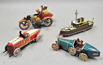 92 / A1 / Lot de voitures mécaniques en métal léger sa…