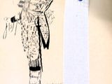 un dessin représentant une femme portant un chapeau et une robe