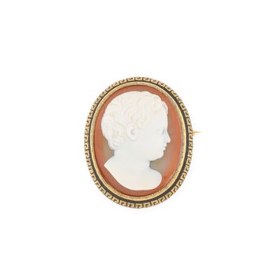 une image représentant le profil d'une femme sur une broche en camée