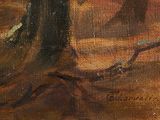 an image of a painting of a tree in a field